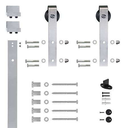 Designer Collection Soft-Close 96" Satin Nickel Sliding Door Hardware NT.1400.09W-96.02-SC